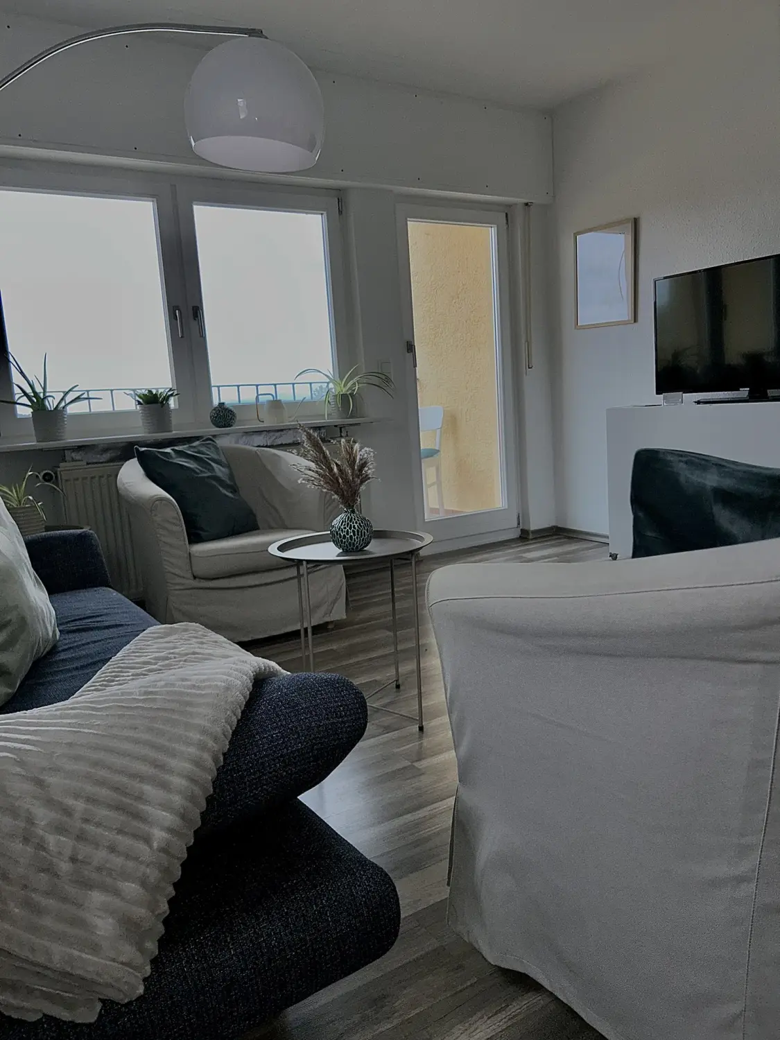 Ferienwohnung Schütz - Wohnzimmer mit Sofas und weiteren Accessoires